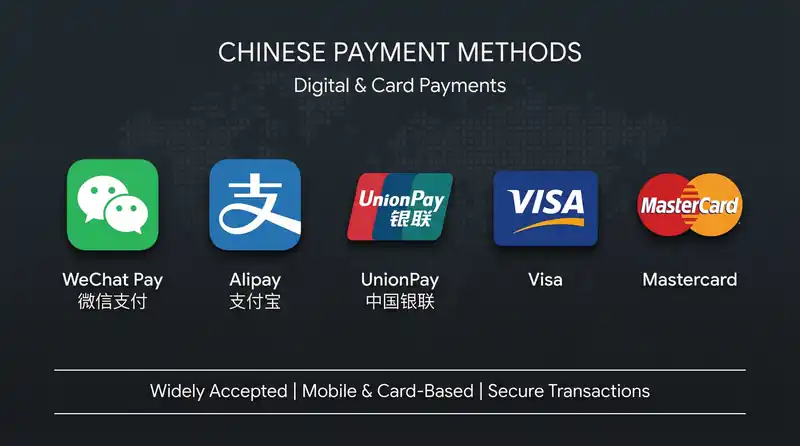 困困兔支持的支付方式包括微信支付、支付宝、银联、信用卡和借记卡